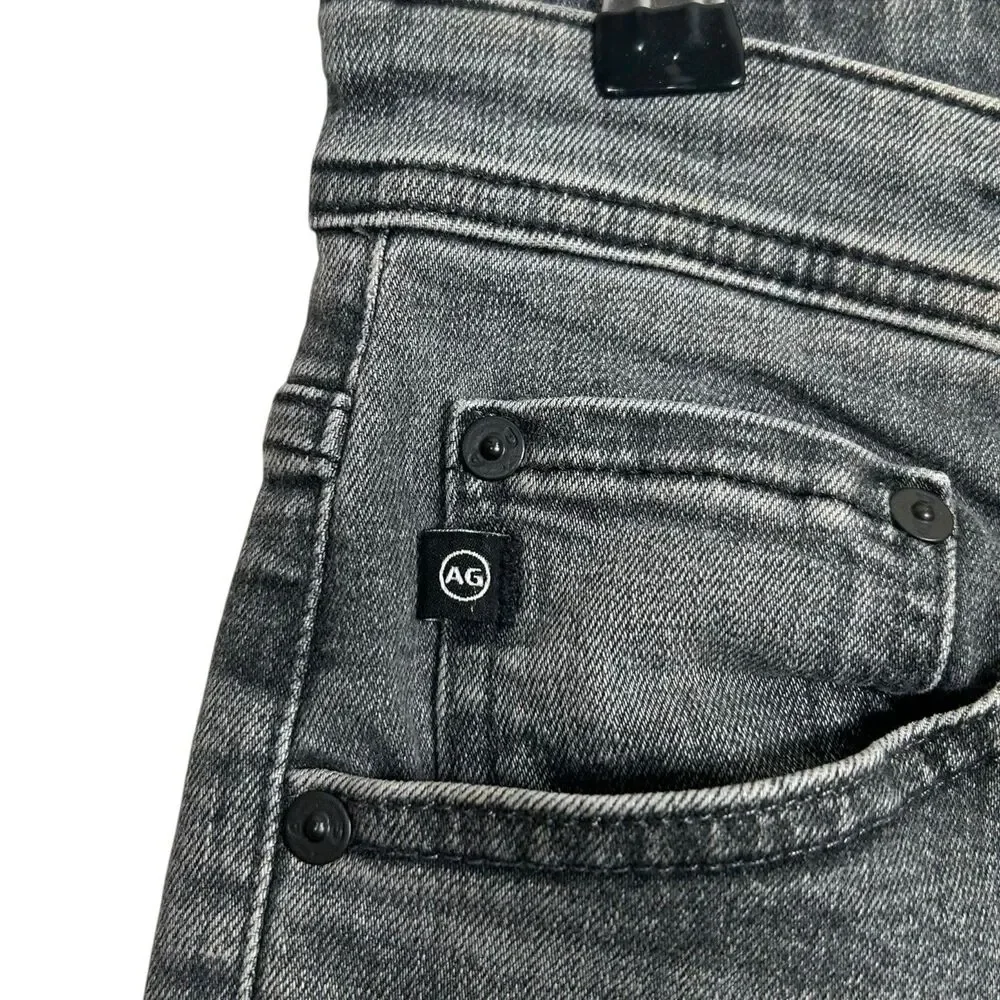 AG Adriano Goldschmied Tellis Jeans Mens 32x34 Gray Modern Slim Grunge Faded NWT